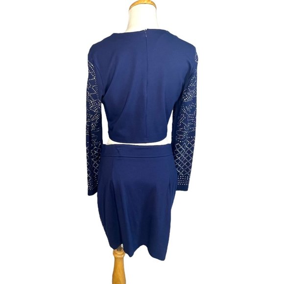 Mea Meor 2 Piece Studded Skirt Set Blue Size M EUC - Picture 7 of 13